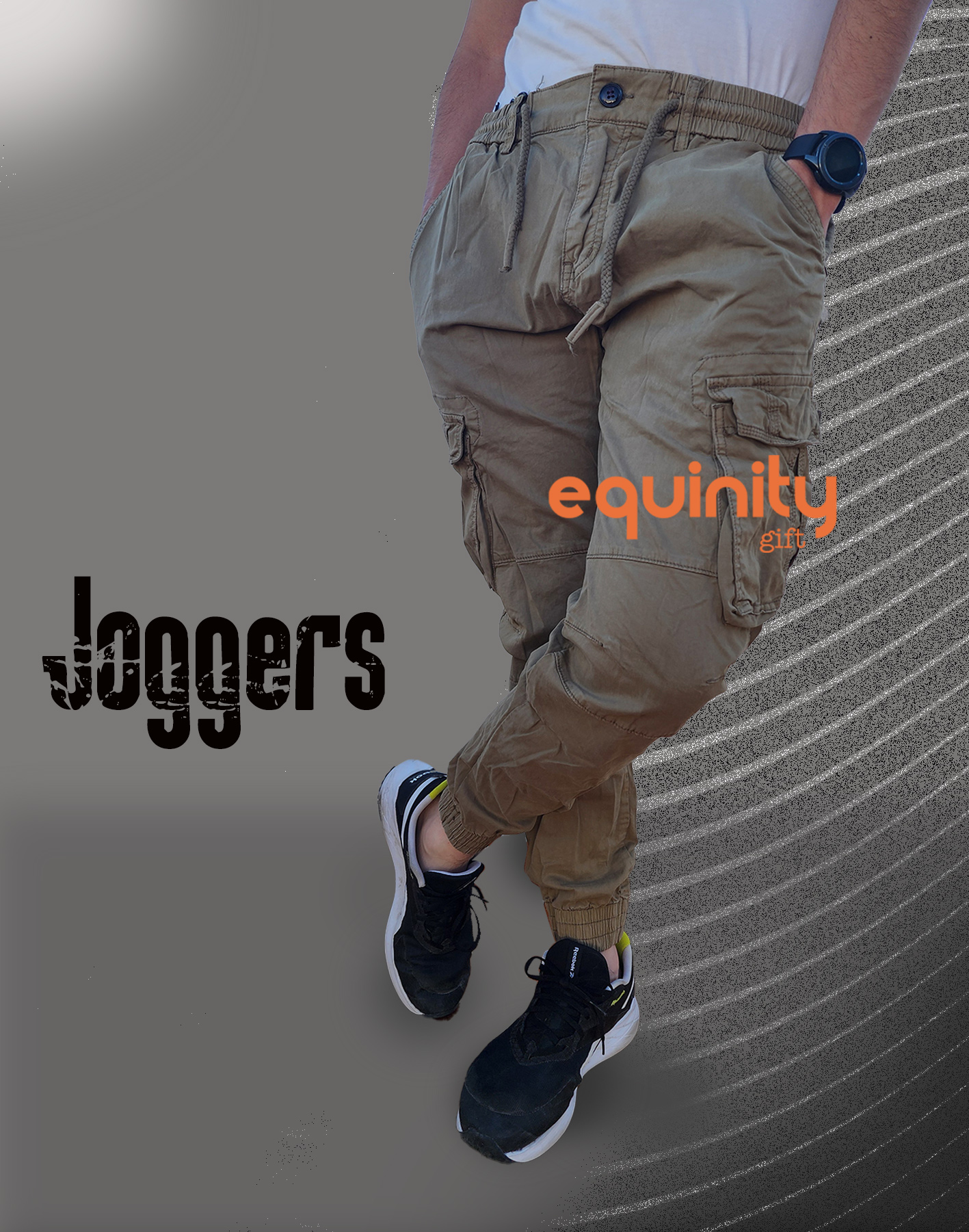 Joggers cargo color beige