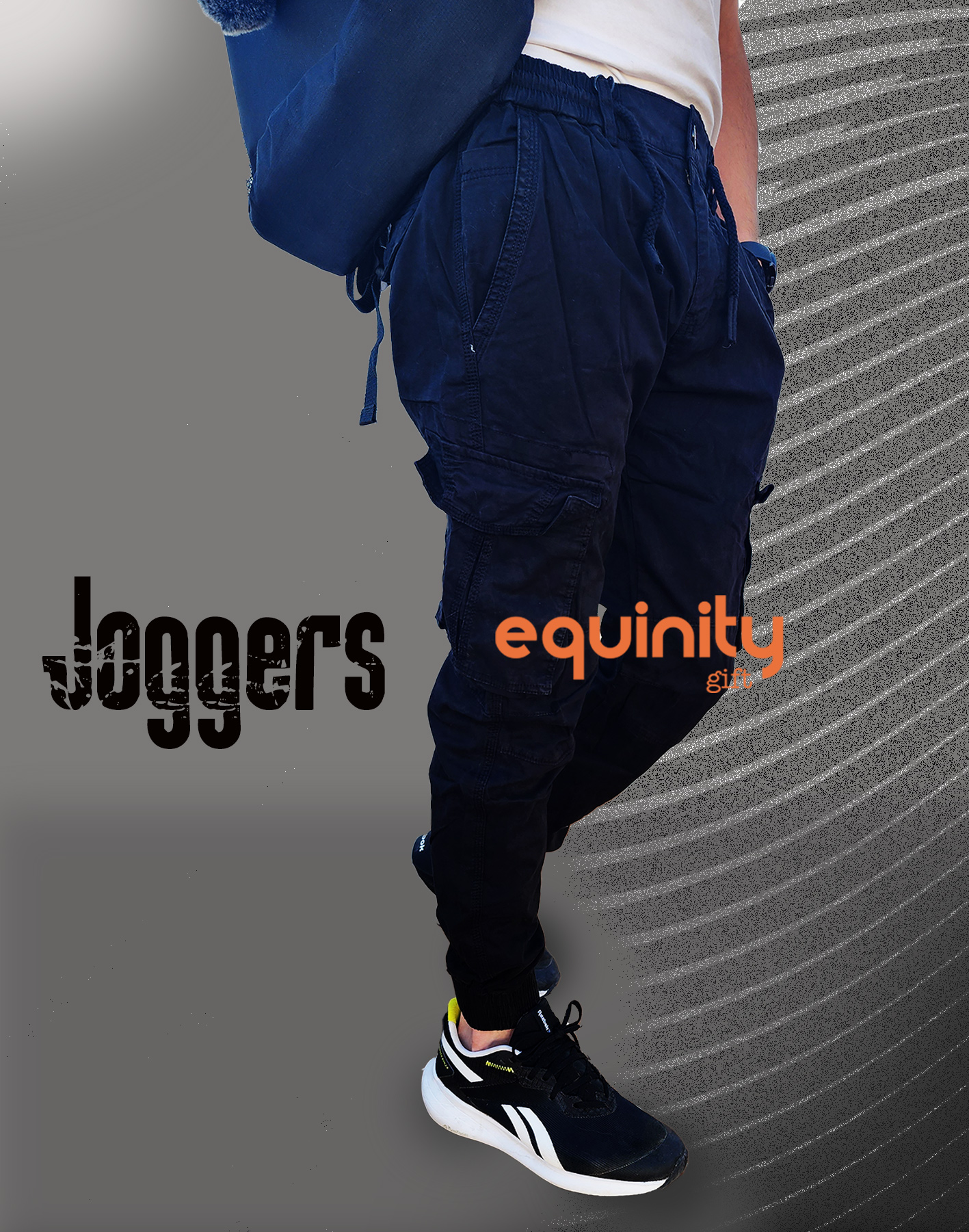 Jogger cargo color negro