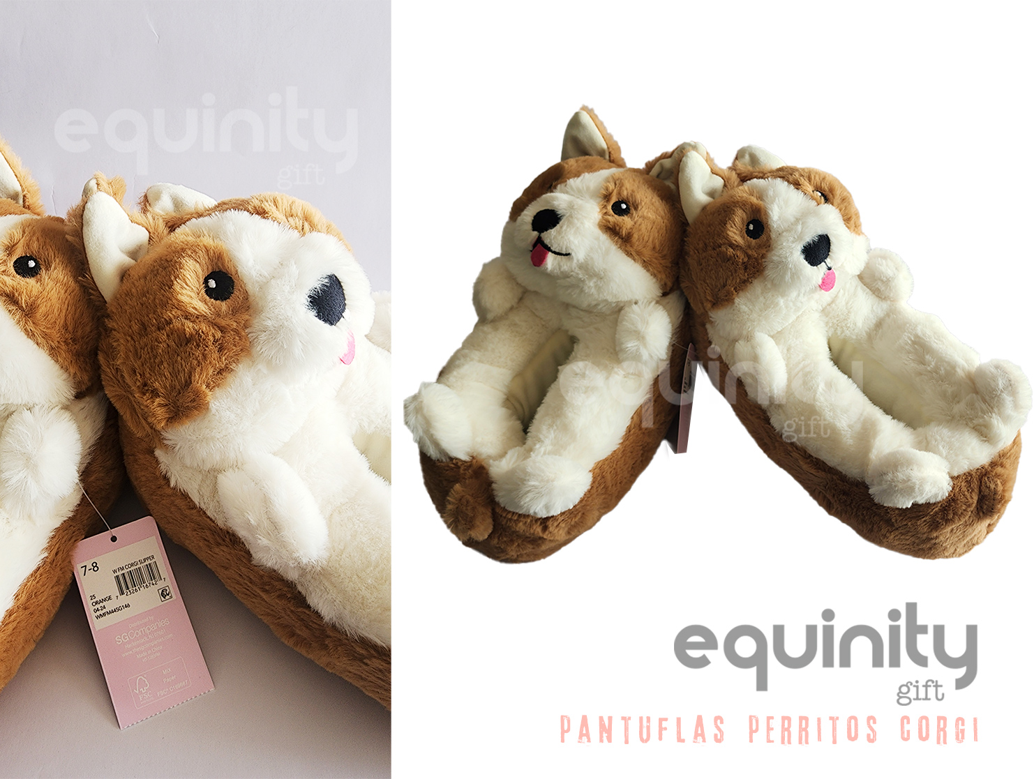 Pantuflas perrito corgi